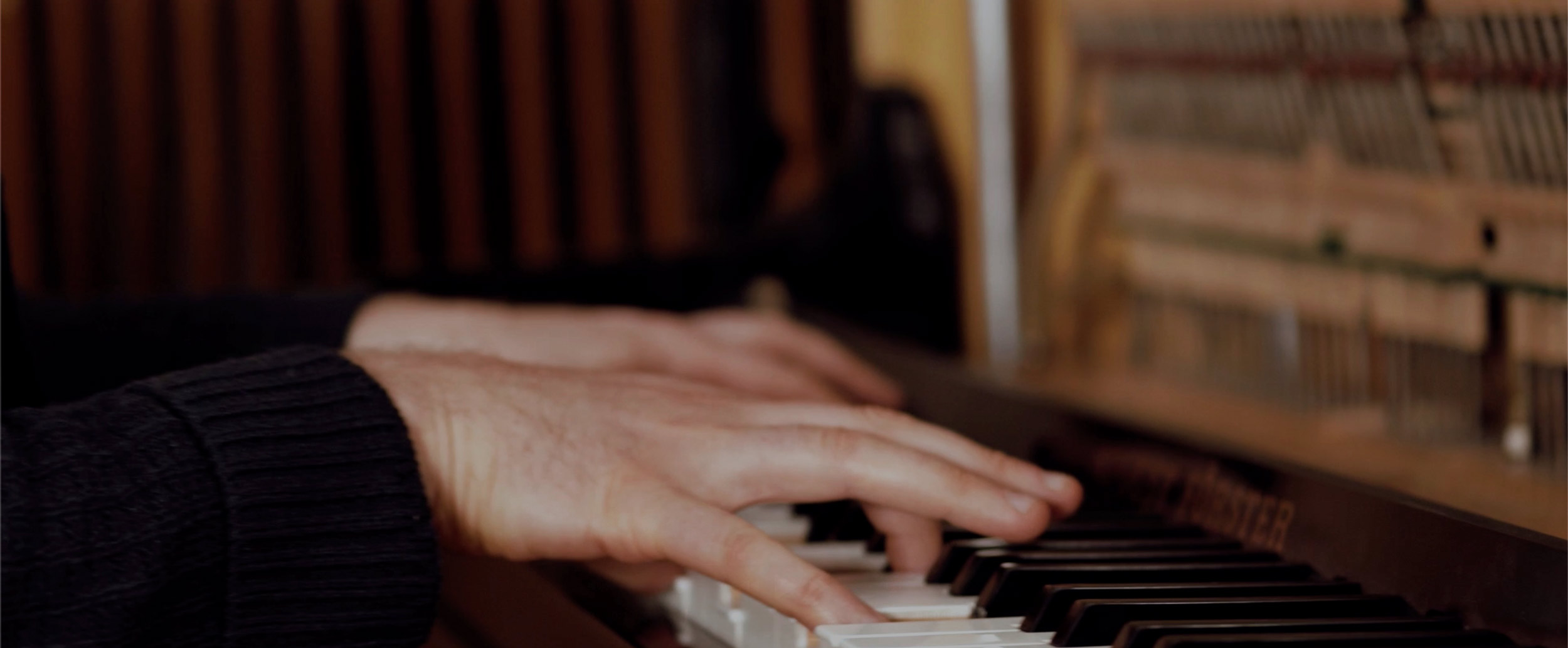 Pianist playing piano